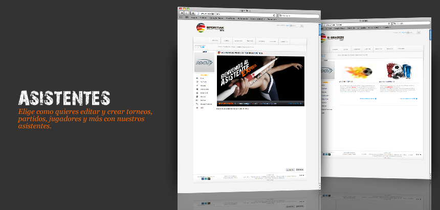 Elige como quieres editar y crear torneos, partidos, jugadores y más con nuestros asistenntes